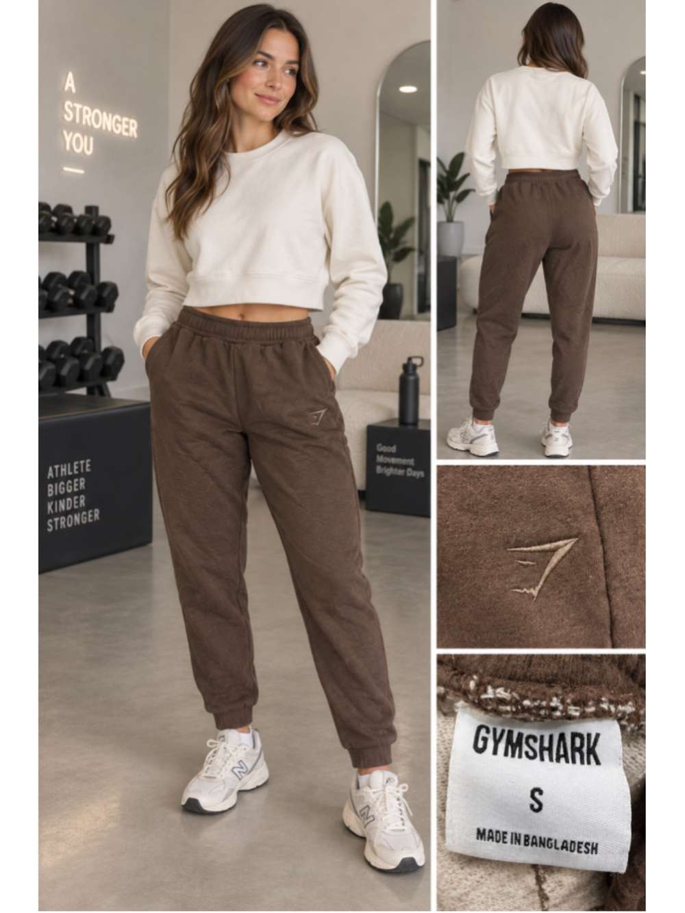 Gymshark Women’s Brown Joggers Size Small